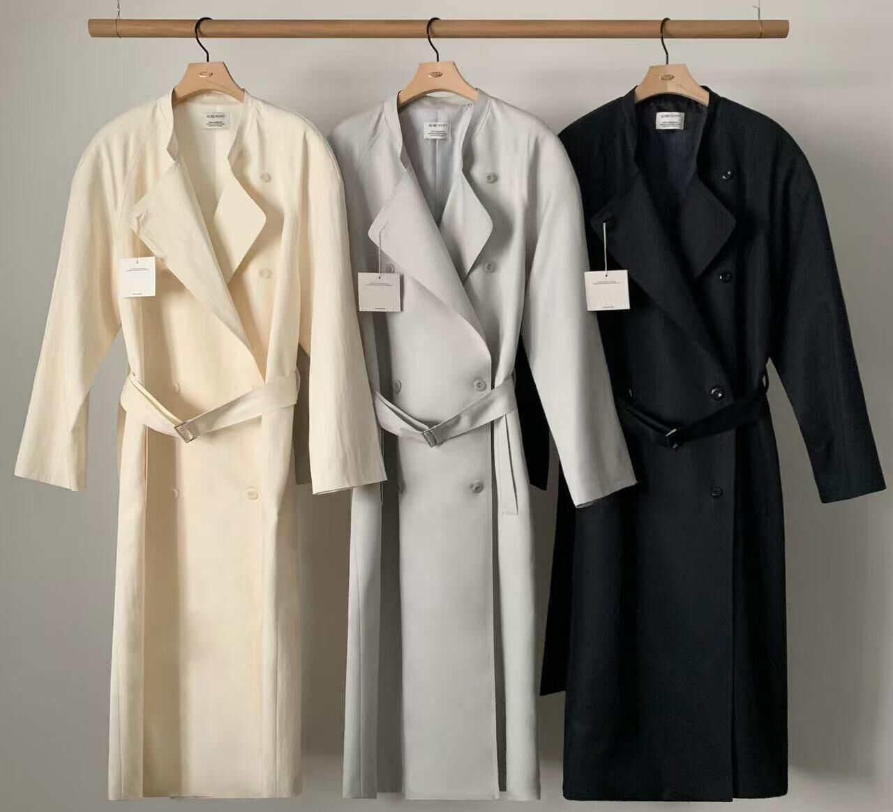 AU6007 雙排扣長版外套