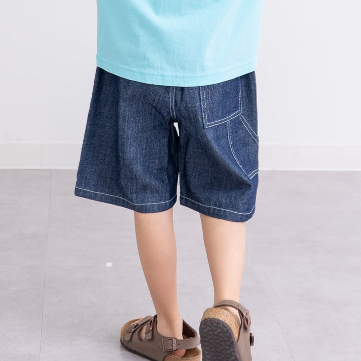 BYC03B144BL Rag-mart-深藍色日系工裝造型感短褲