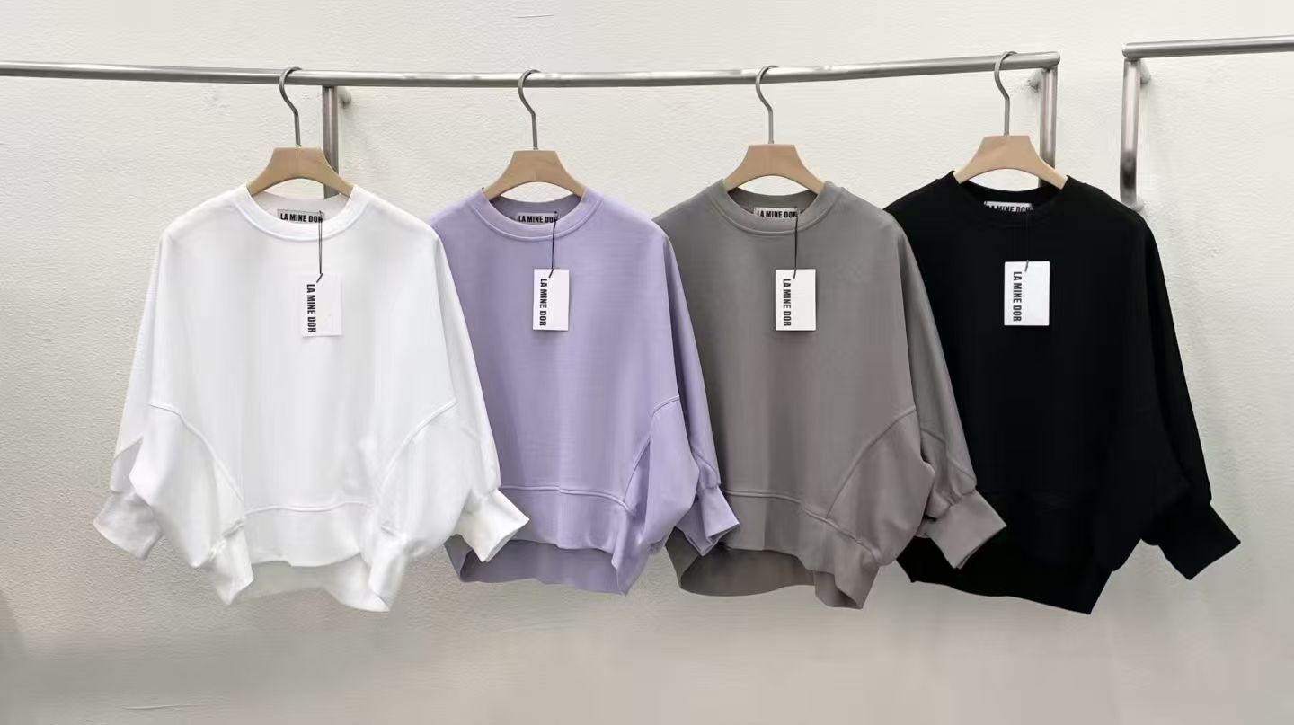 LA6013 車綫設計收腰長袖上衣