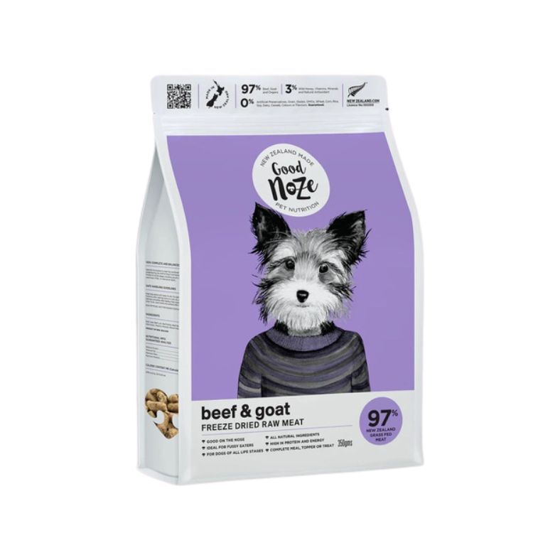Goodnoze｜狗狗凍乾主食-牛肉+山羊 350g