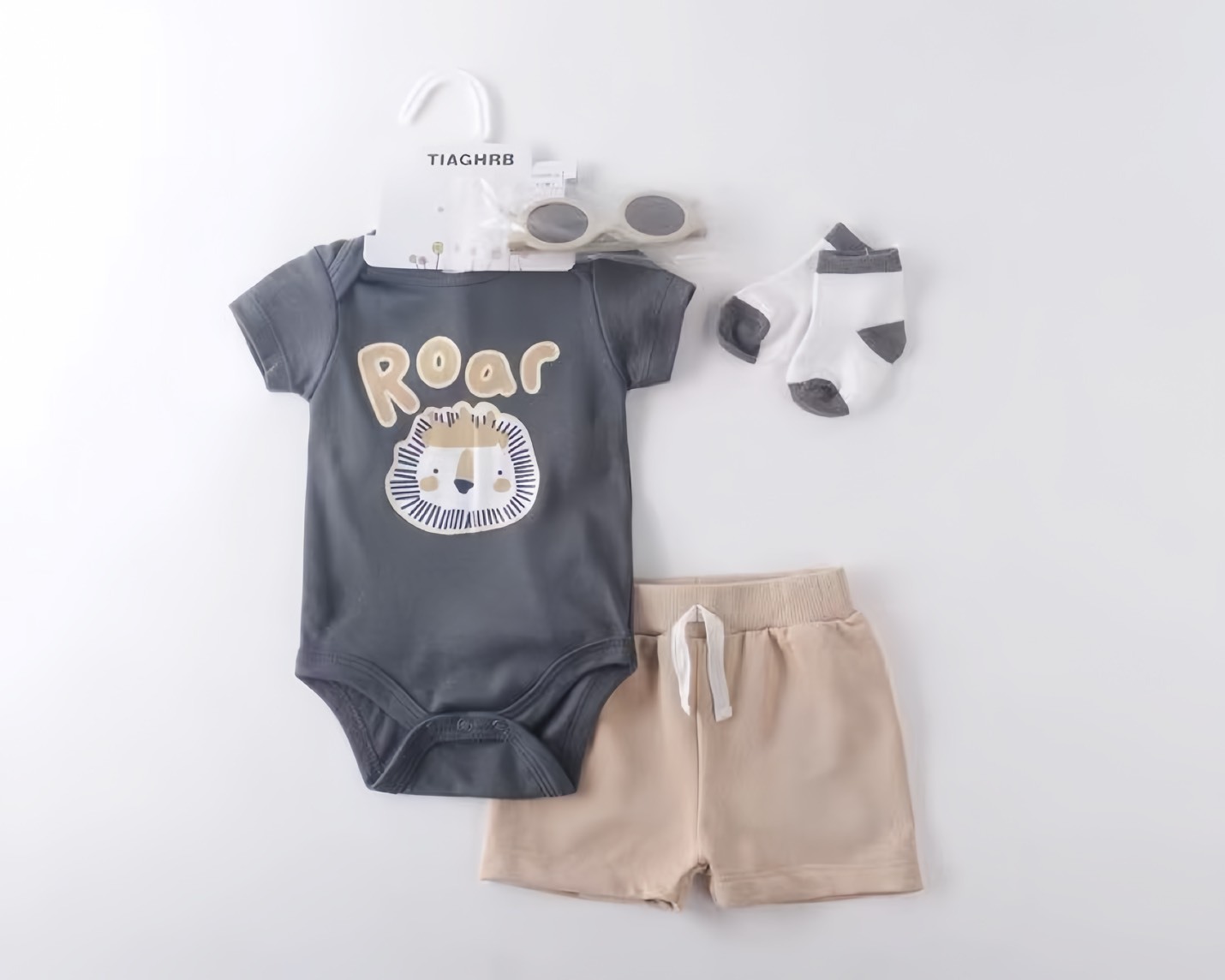 小獅子包屁套裝四件組