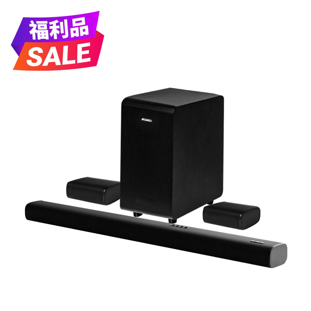 【SANSUI山水】聲空艙｜5.1.2 聲道 Dolby Atmos 真無線後環繞聲霸 Soundbar SS2(福利品)