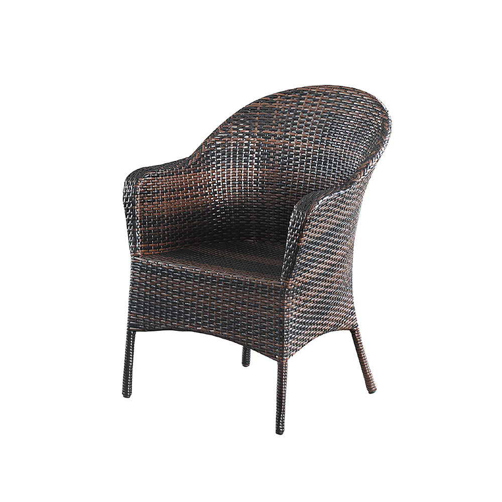 柏蒂家居-麗荷休閒扶手餐椅/陽台藤編椅/戶外庭院椅/洽談椅