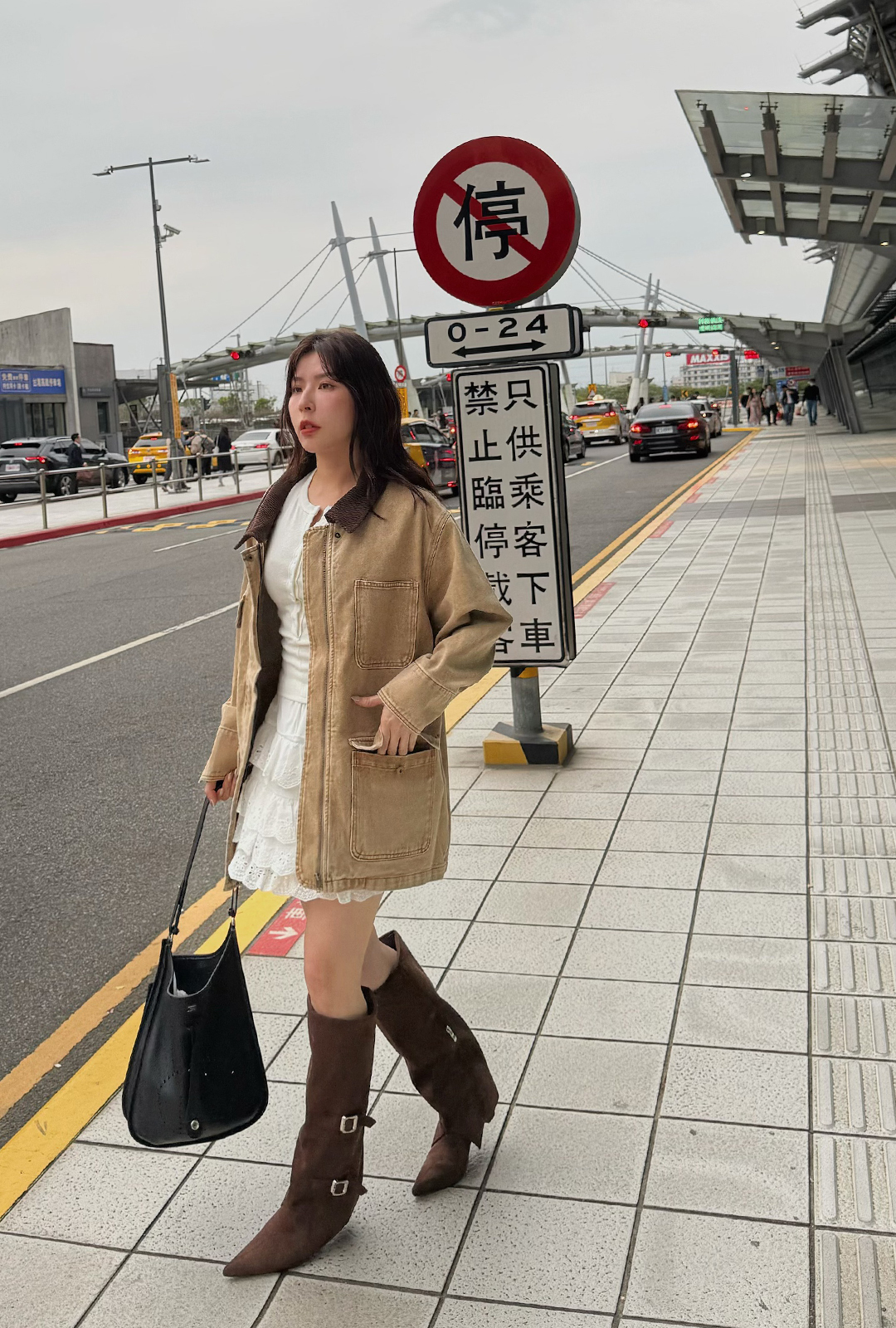 G5972-復古燈芯絨領口袋外套