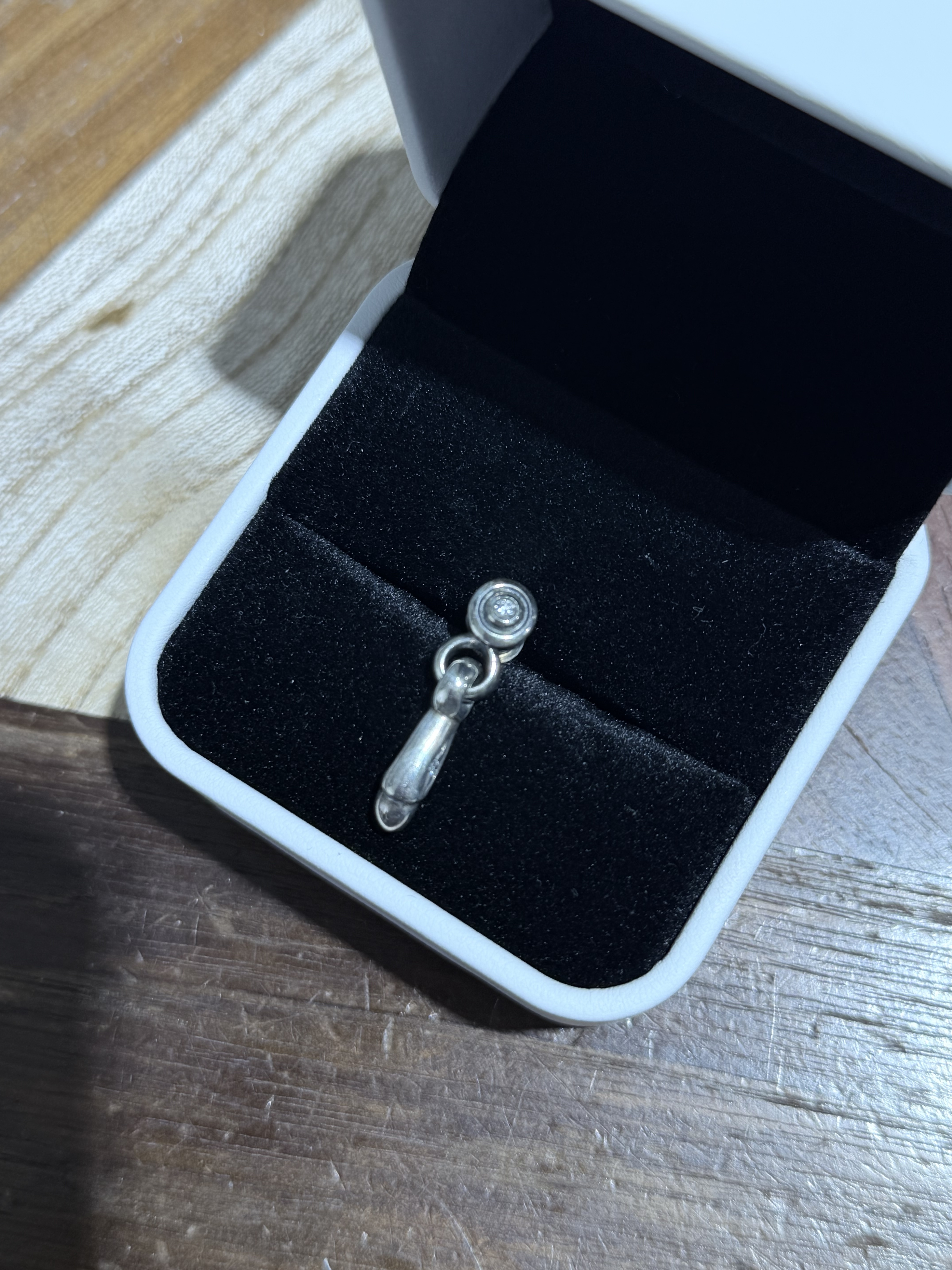 Mating Flight Earrings: Crane Head with 3 Diamonds