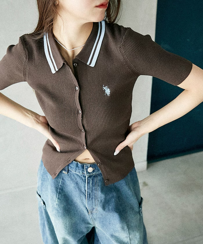 <預購> U.S. POLO ASSN. 獨家夏季針織 Polo 開襟衫 - 限量版撞色領口設計 (4colors)