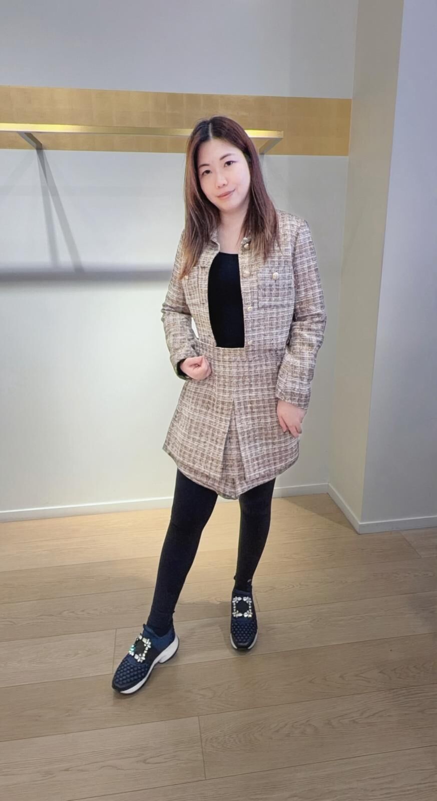 Maje 灰黃黑色短褲 #MFPSH00592