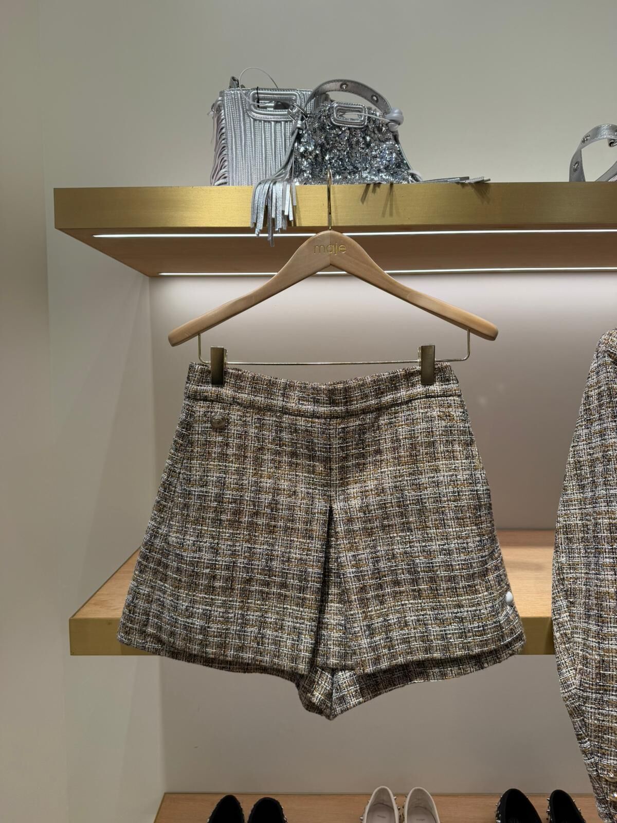 Maje 灰黃黑色短褲 #MFPSH00592