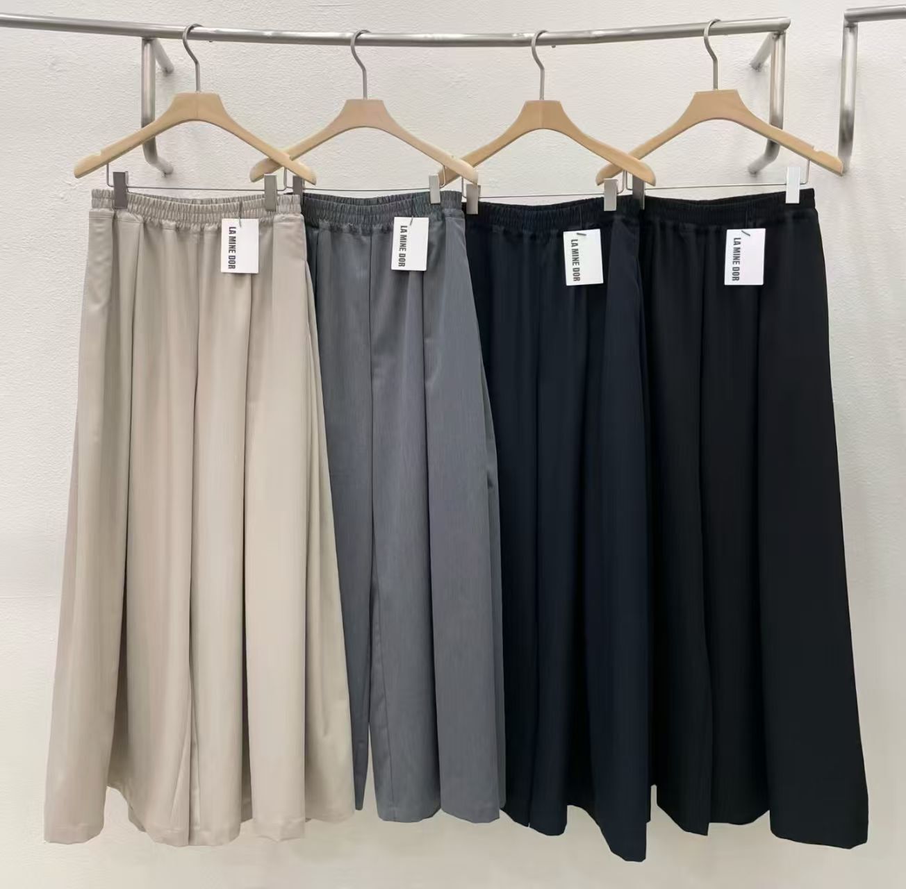 LA6025 全橡筋百褶休閑褲