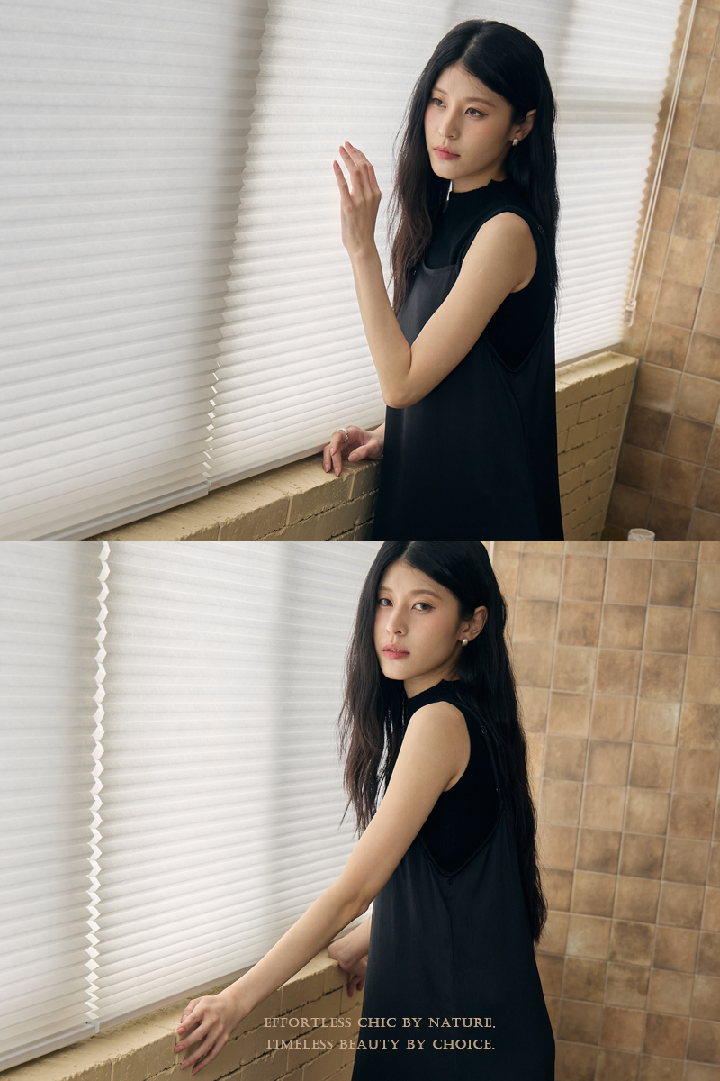 浮光層次不規則細肩洋裝