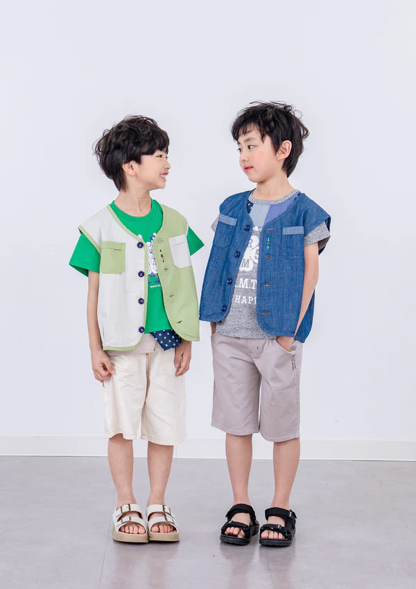 BYC03OW147GN  Rag-mart-綠色山系戶外風探險家背心