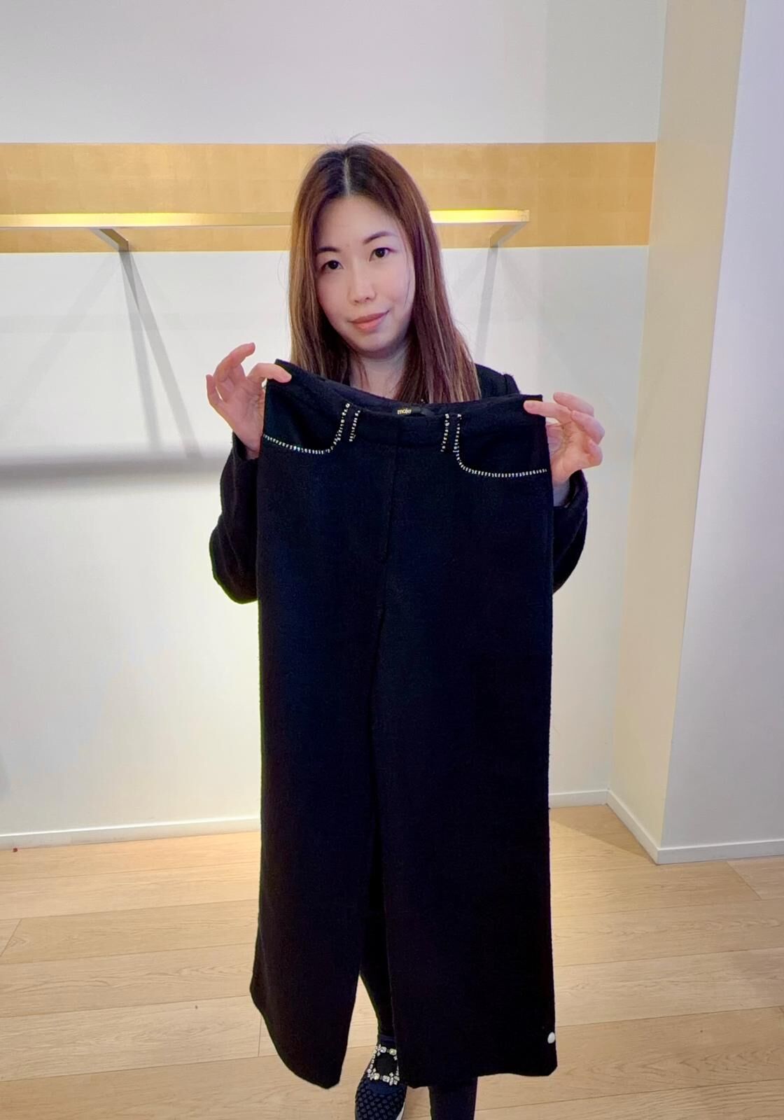 Maje 黑色直腳褲 #MFPPA00590