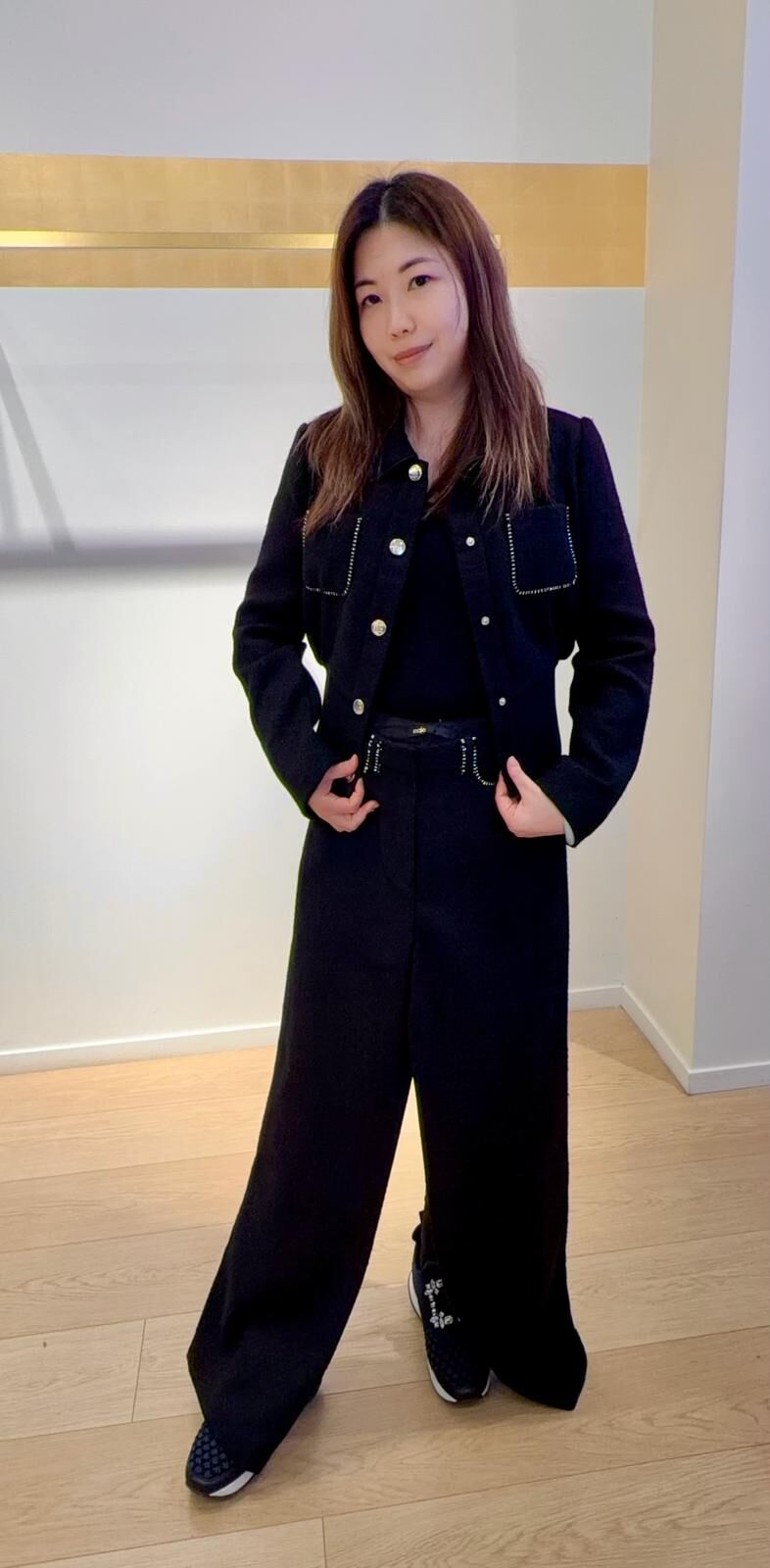 Maje 黑色直腳褲 #MFPPA00590