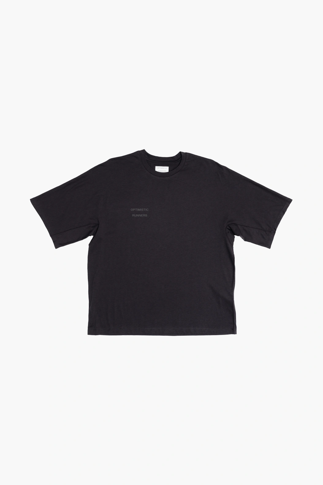 Optimistic Runners｜Running Cotton T-shirt "Black"