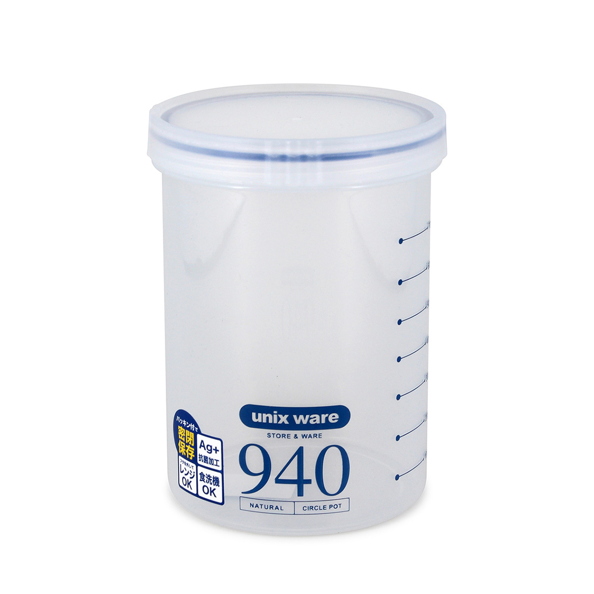 日本品牌ASVEL unix ware 940ml 密氣儲物罐(附刻度) -4306