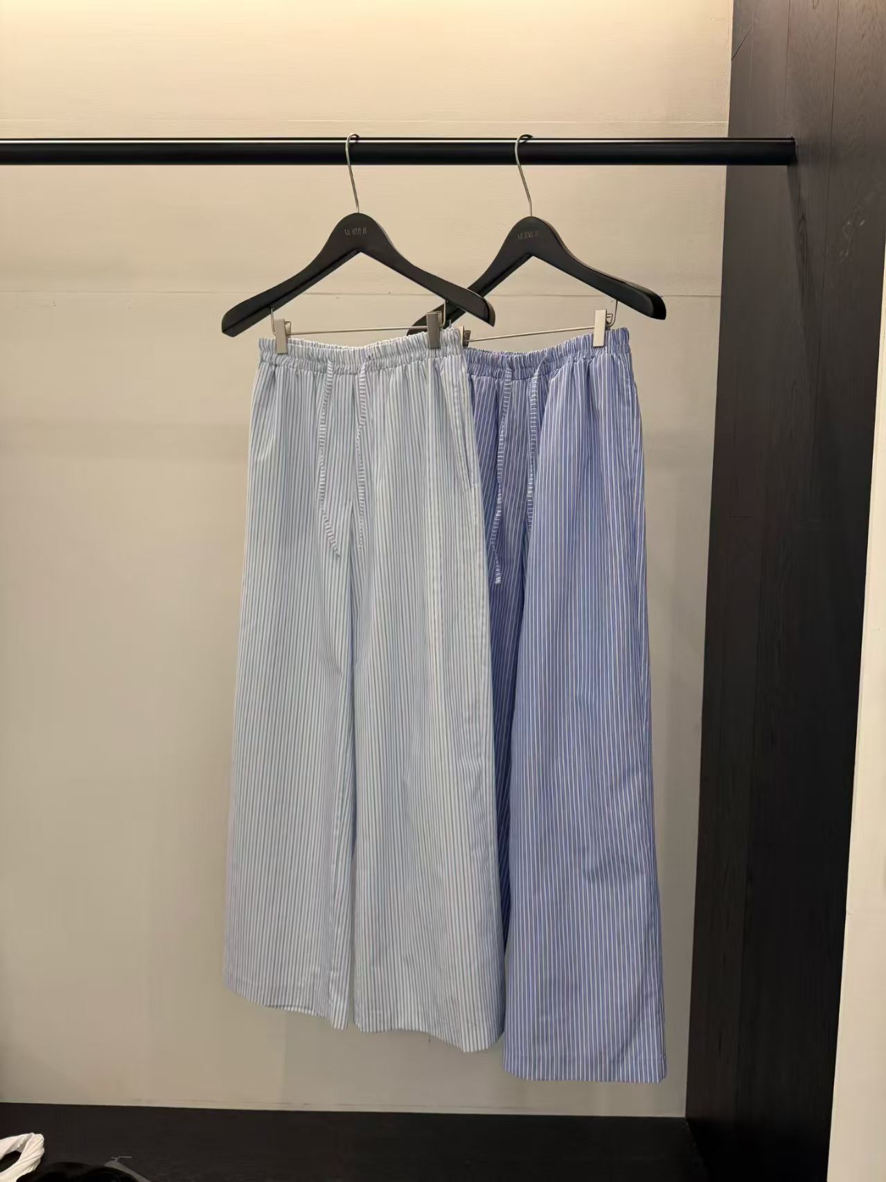 MR6002 全橡筋條紋綁帶休閑褲