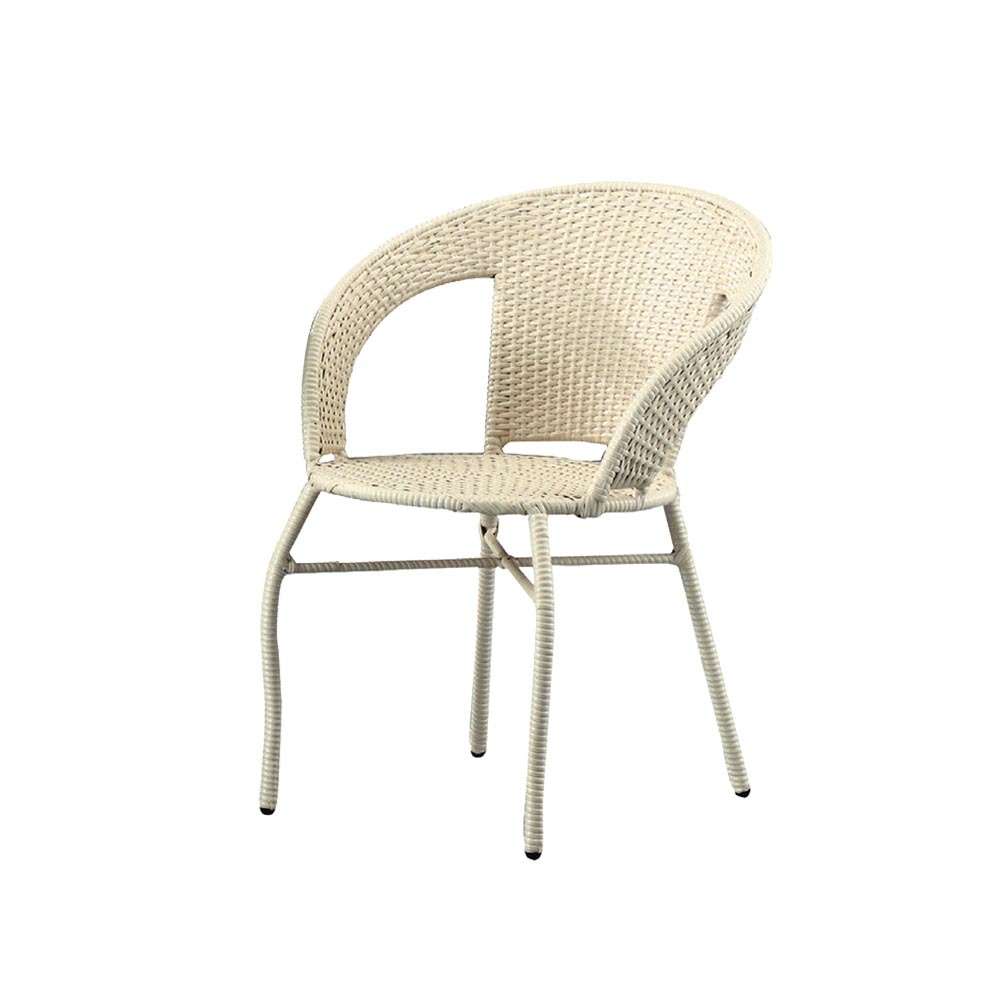 柏蒂家居-萊拉休閒扶手餐椅/陽台藤編椅/戶外庭院椅/洽談椅