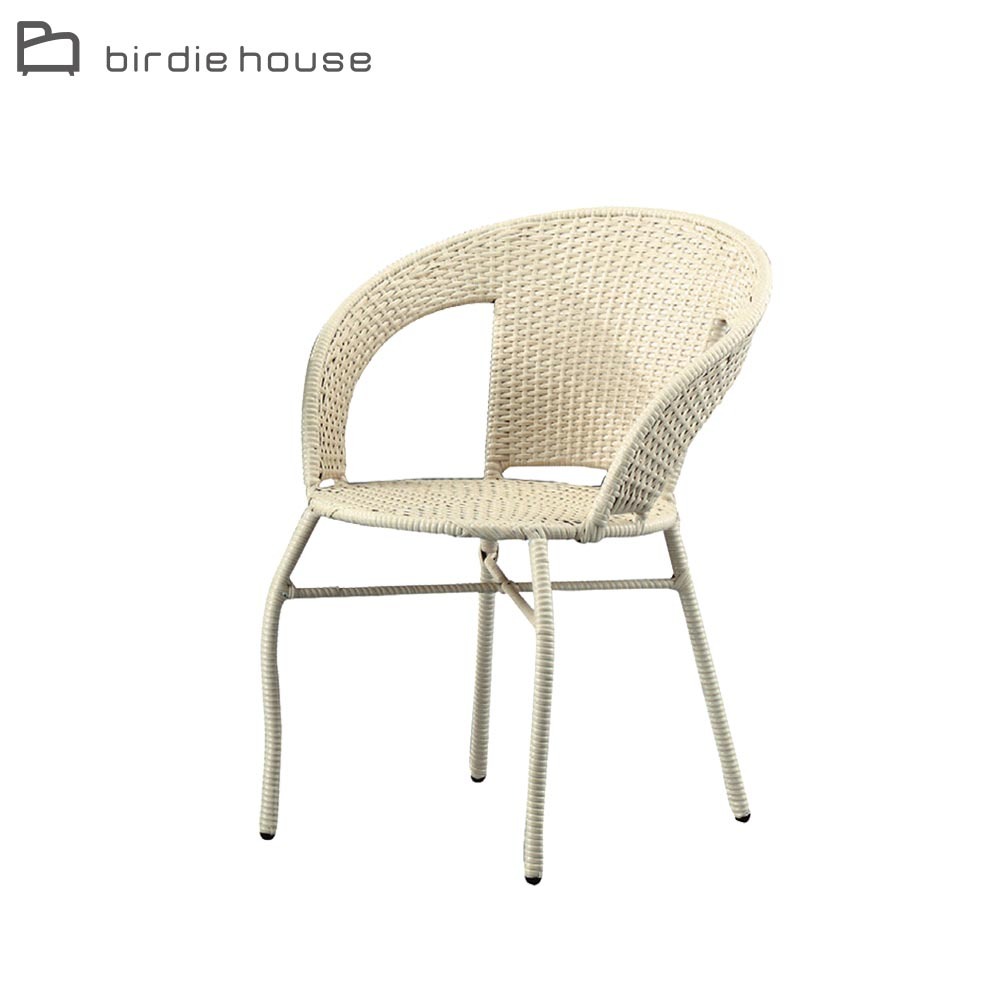 柏蒂家居-萊拉休閒扶手餐椅/陽台藤編椅/戶外庭院椅/洽談椅