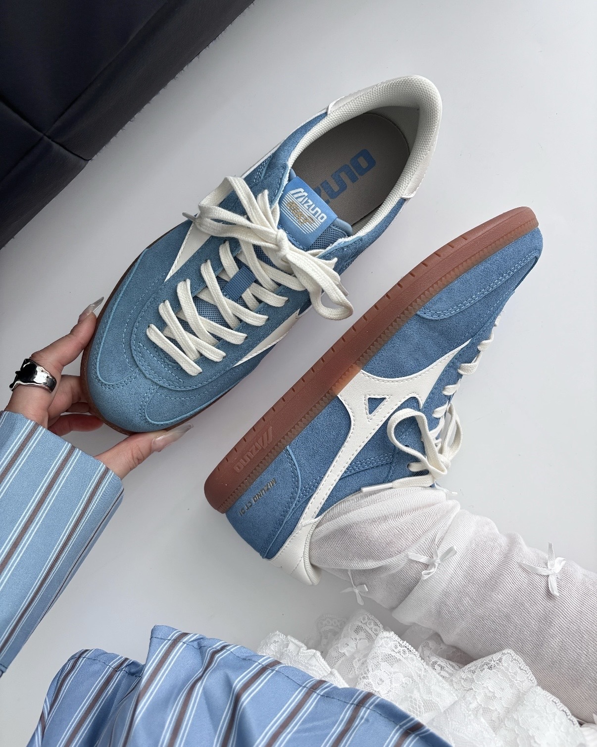 MIZUNO CT 01 牛仔藍 霧霾藍 米白 奶油白 焦糖底 薄底鞋 男女鞋 D1GH262703 / 預購