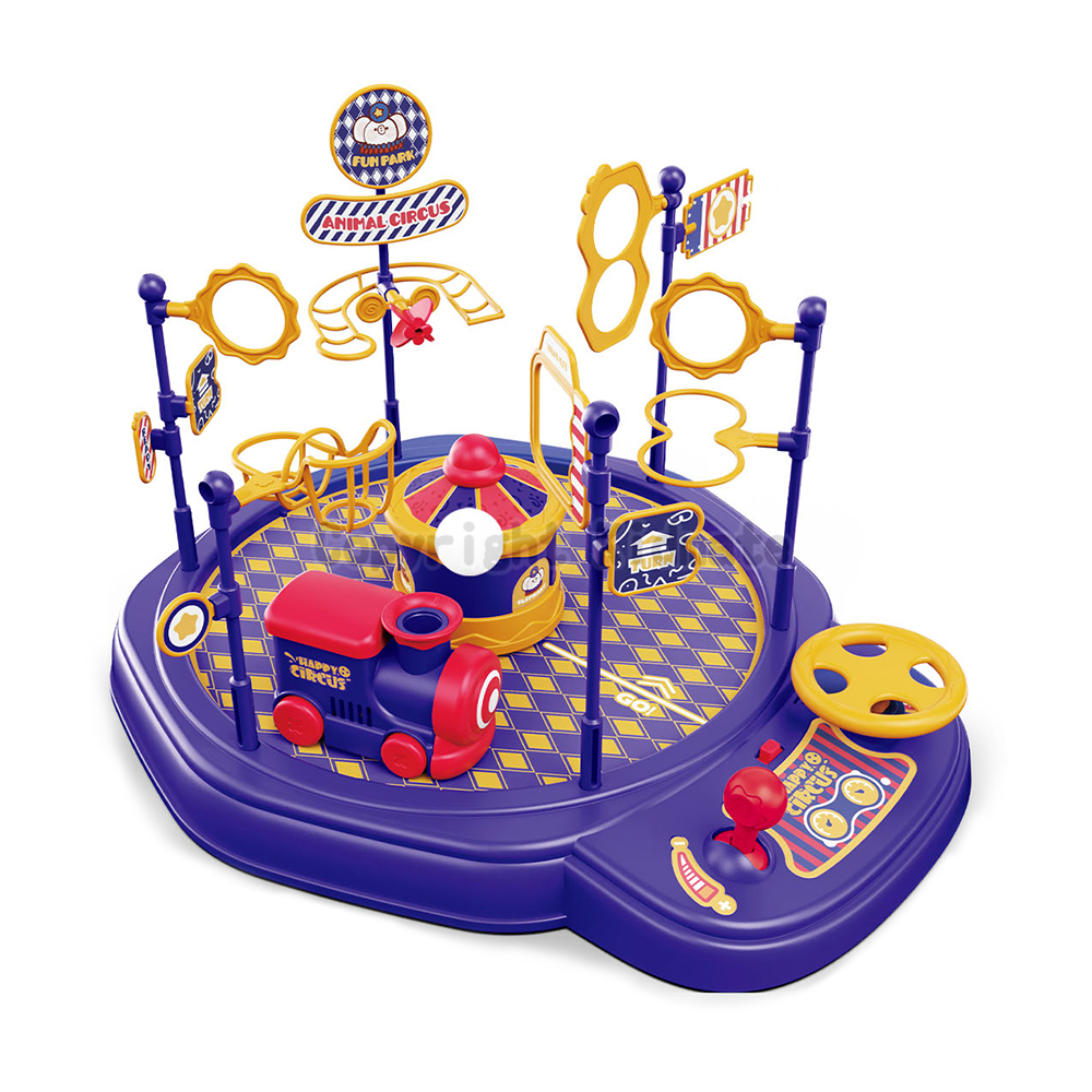 《 KIDMATE 》  吹氣火車闖關大冒險(藍)