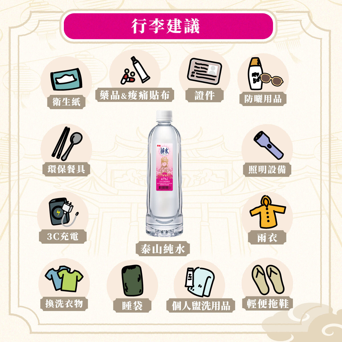 白沙屯進香行李建議