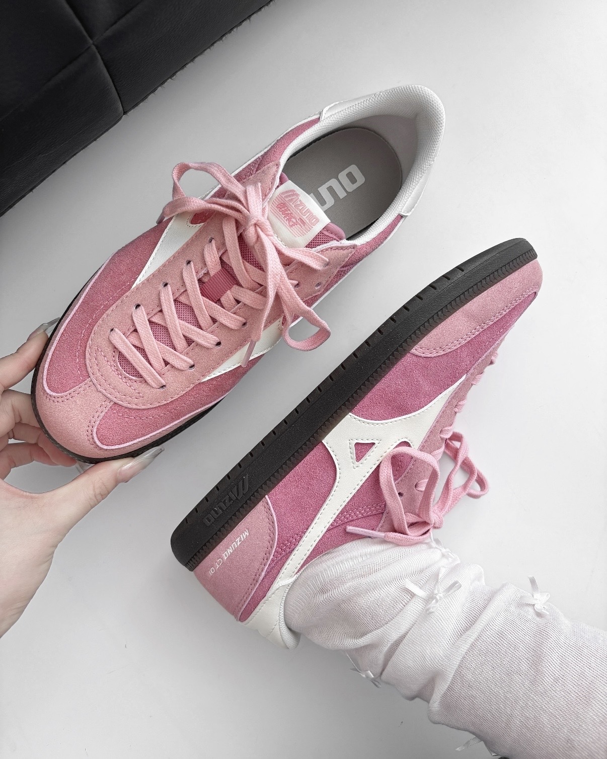 MIZUNO CT 01 草莓奶油 粉紅色 米白 奶油白 焦糖底 薄底鞋 男女鞋 D1GH262705 / 預購