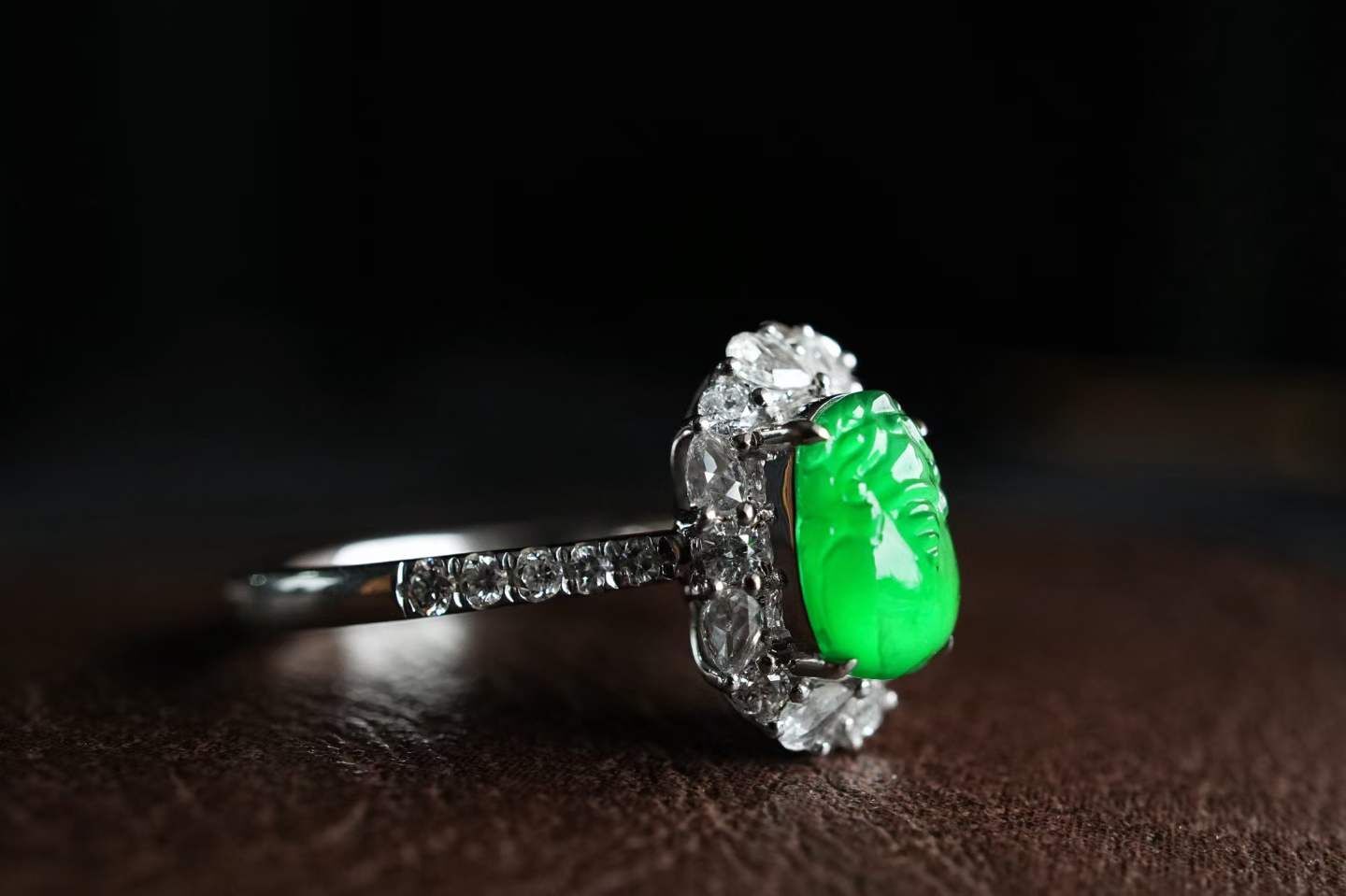 325811 翡翠帝王綠貔貅戒指