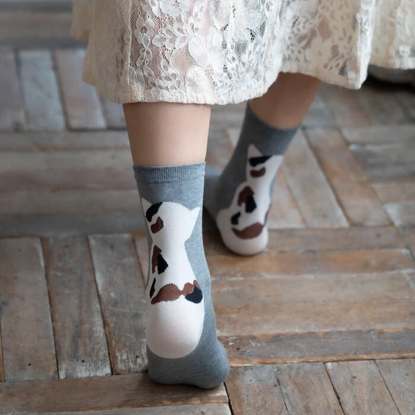 日本製貓咪背影襪子