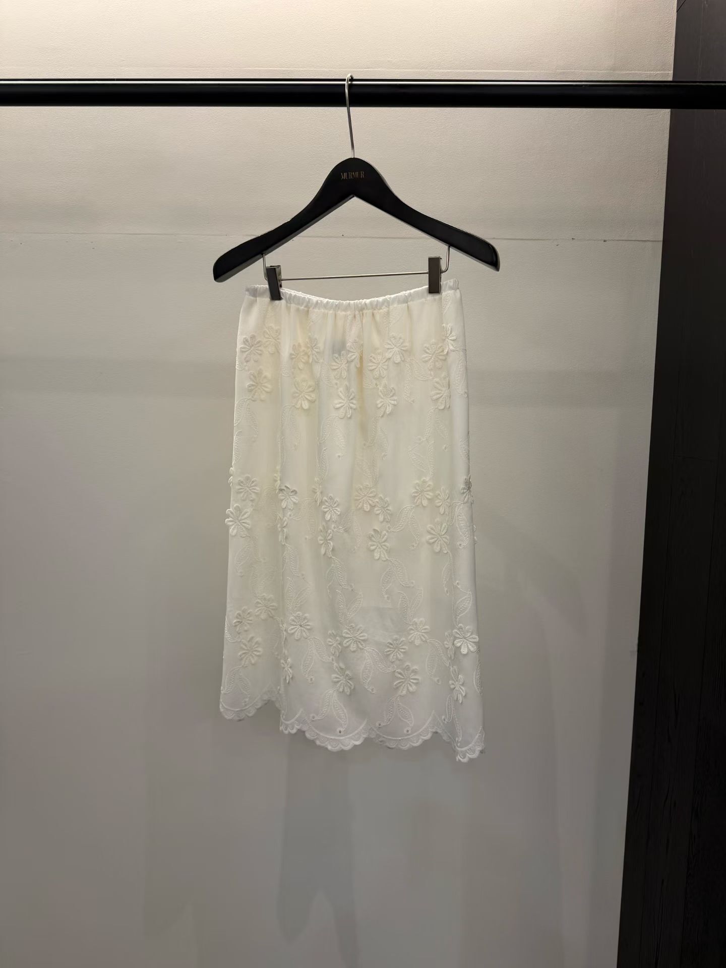 MR6004 立體刺綉花花橡筋腰半身裙