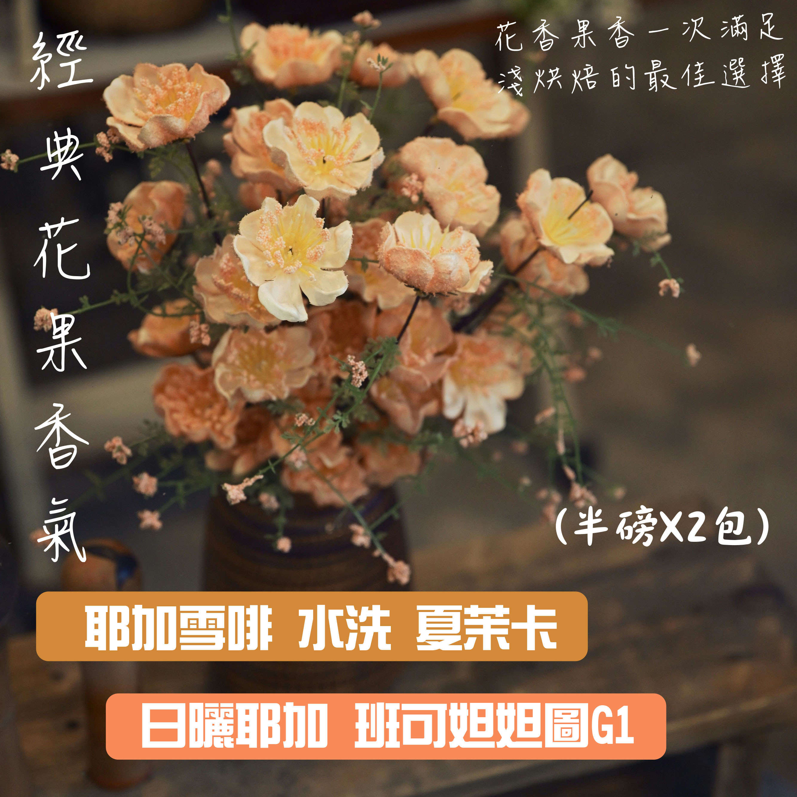 【經典花果香】耶加雪啡組合(半磅 x 2包)