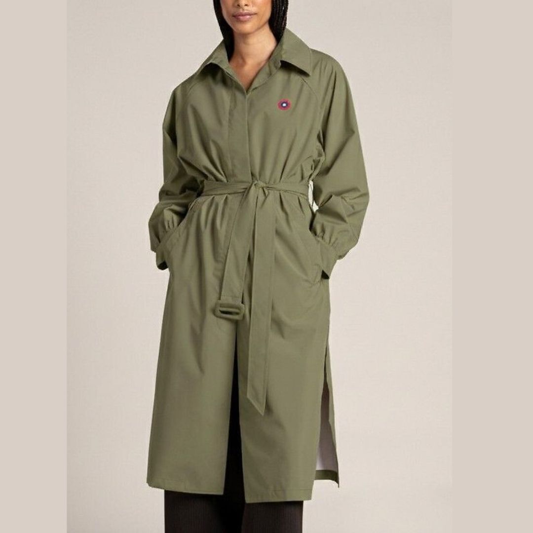 1FL0401-099 [FLOTTE] Madeleine - Waterproof Trenchcoat Kaki #22038 (EU)