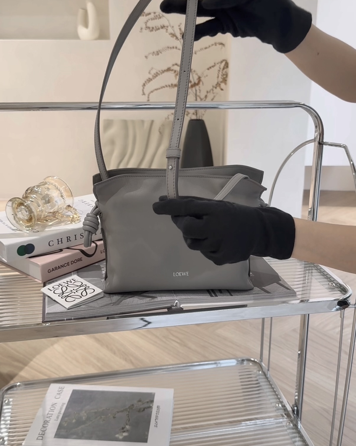 LOEWE｜FLAMENCO 迷你福袋 灰色