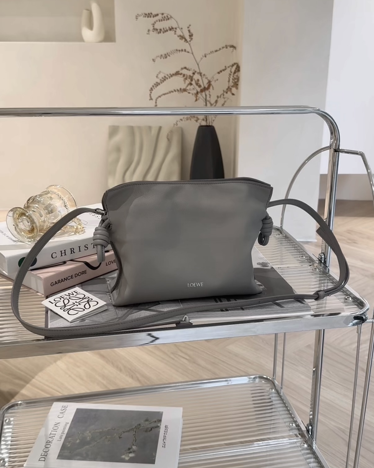 LOEWE｜FLAMENCO 迷你福袋 灰色