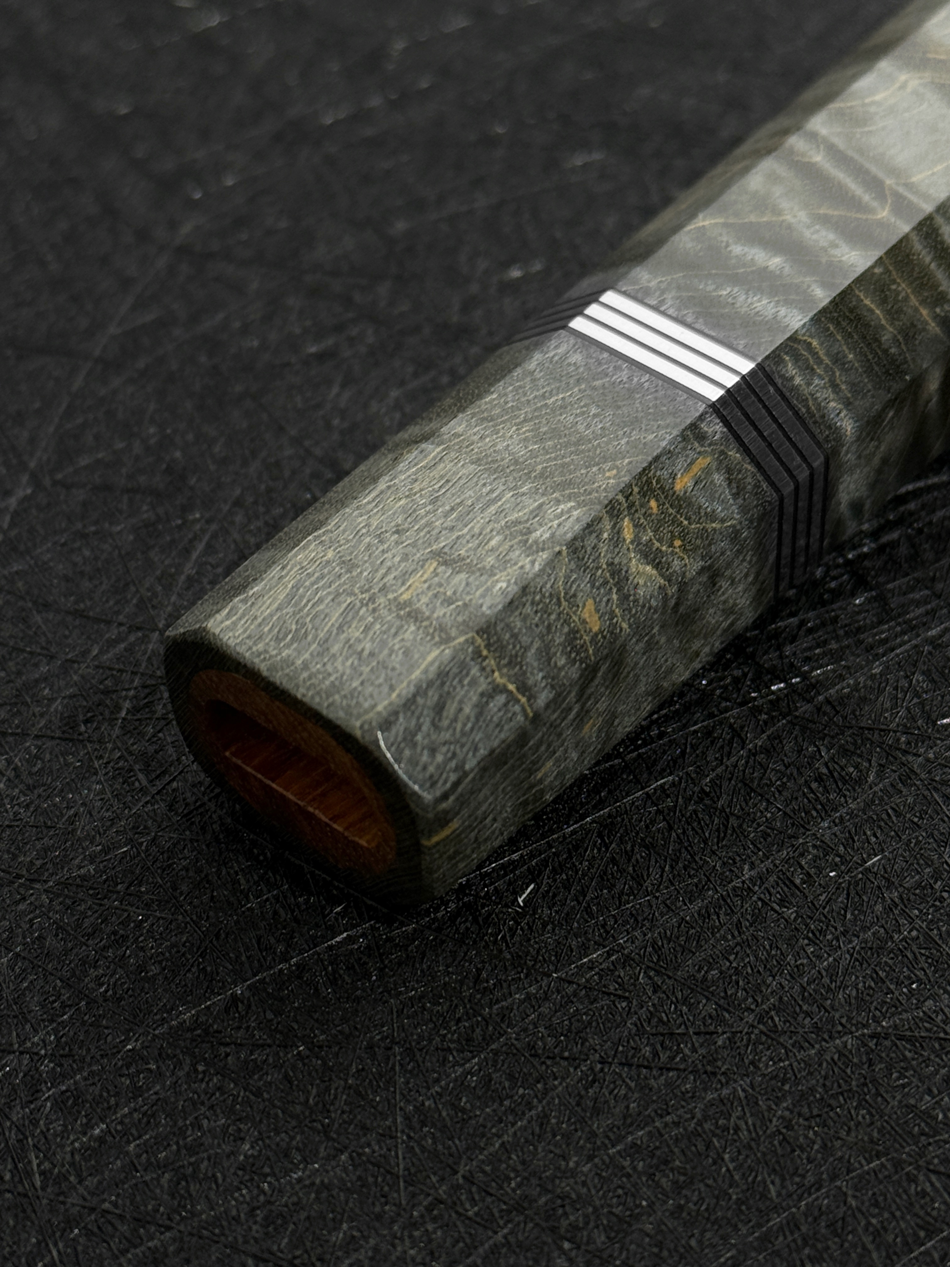 穩定化虎紋楓柄（灰）OctaSlim 牛刀用