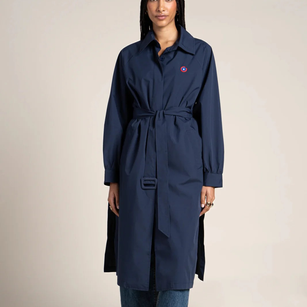 1FL0401-100 [FLOTTE] Madeleine - Waterproof Trenchcoat Indigo #22038 (EU)