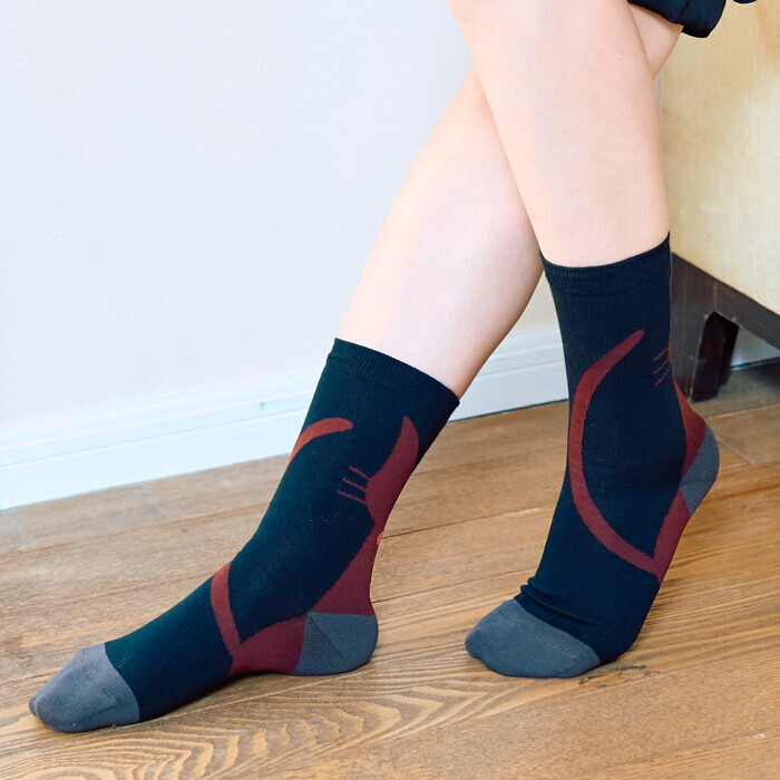 日本製貓咪背影襪子