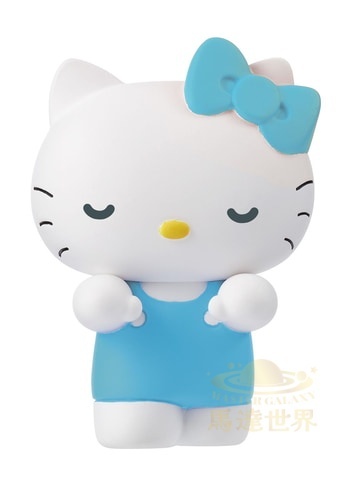 Takara Tomy Arts 扭蛋-三麗鷗角色 幽靈玩具人偶：幽靈大聚會！-Hello Kitty（酷藍）