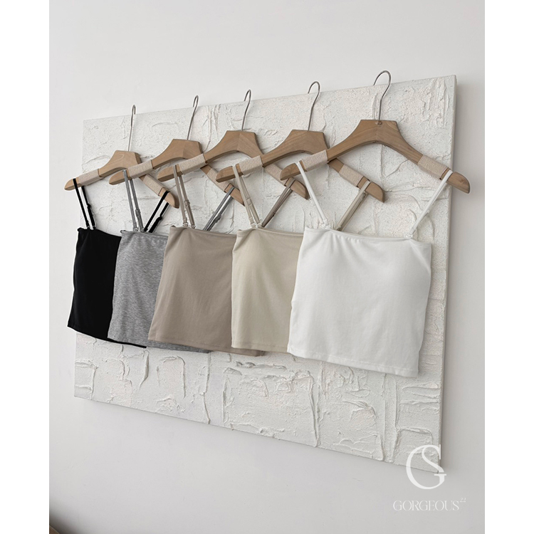 A158「慕絲⽜奶平⼝ BRA TOP（肩帶可拆）」