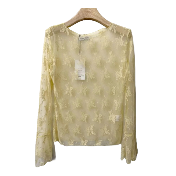 1SO0403-028 [SUNNY STUDIO] Lace Top Yellow #11184 (EU)