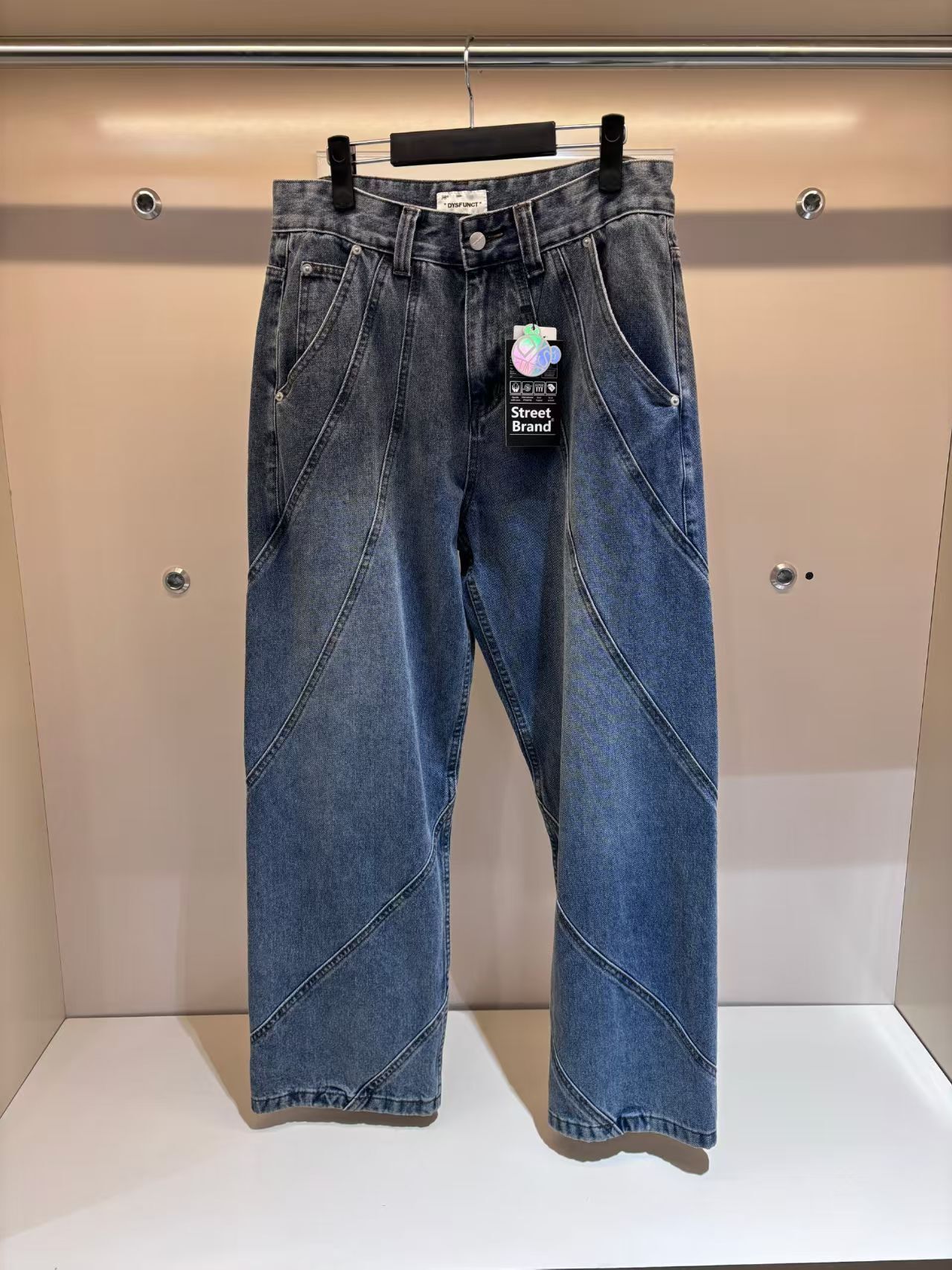韓國代購 棒棒糖 明星同款牛仔褲 DYSFUNCT 030