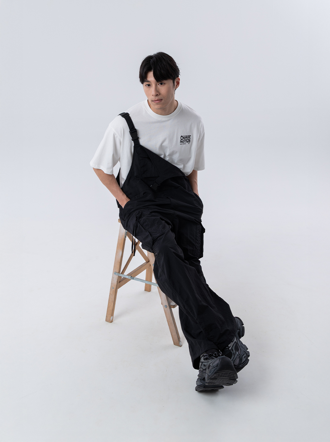 【期間限定】工装尼龍輕量吊帶褲