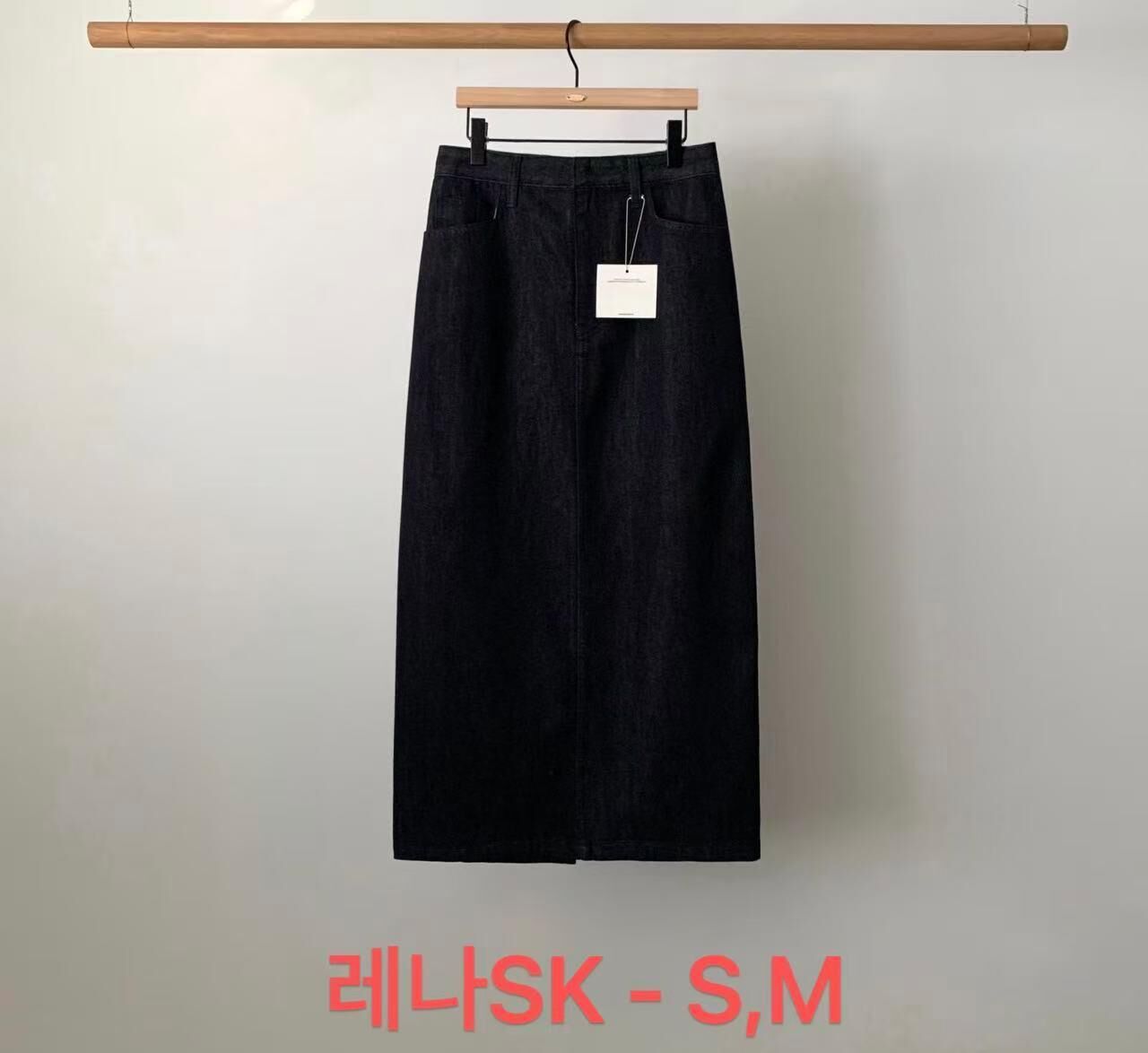 AU6022 牛仔布直筒裙