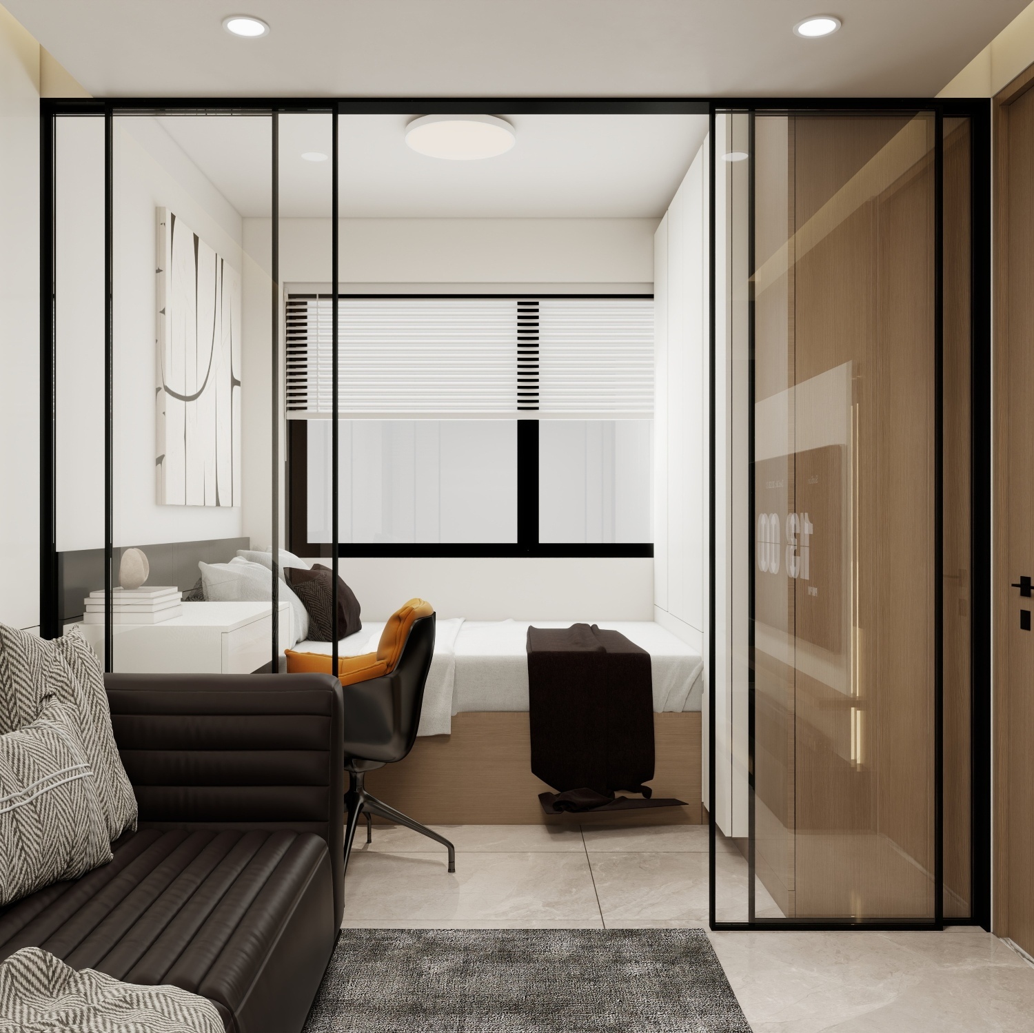 訂製傢私-意式極簡組合床