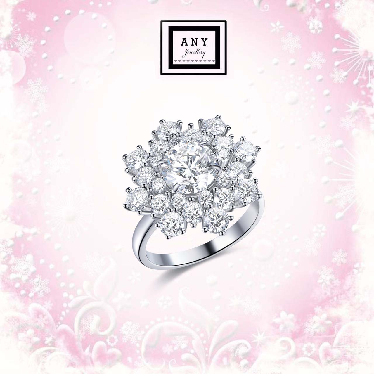 XP003 R6958 1.5 Carat Flower Ring （莫桑）