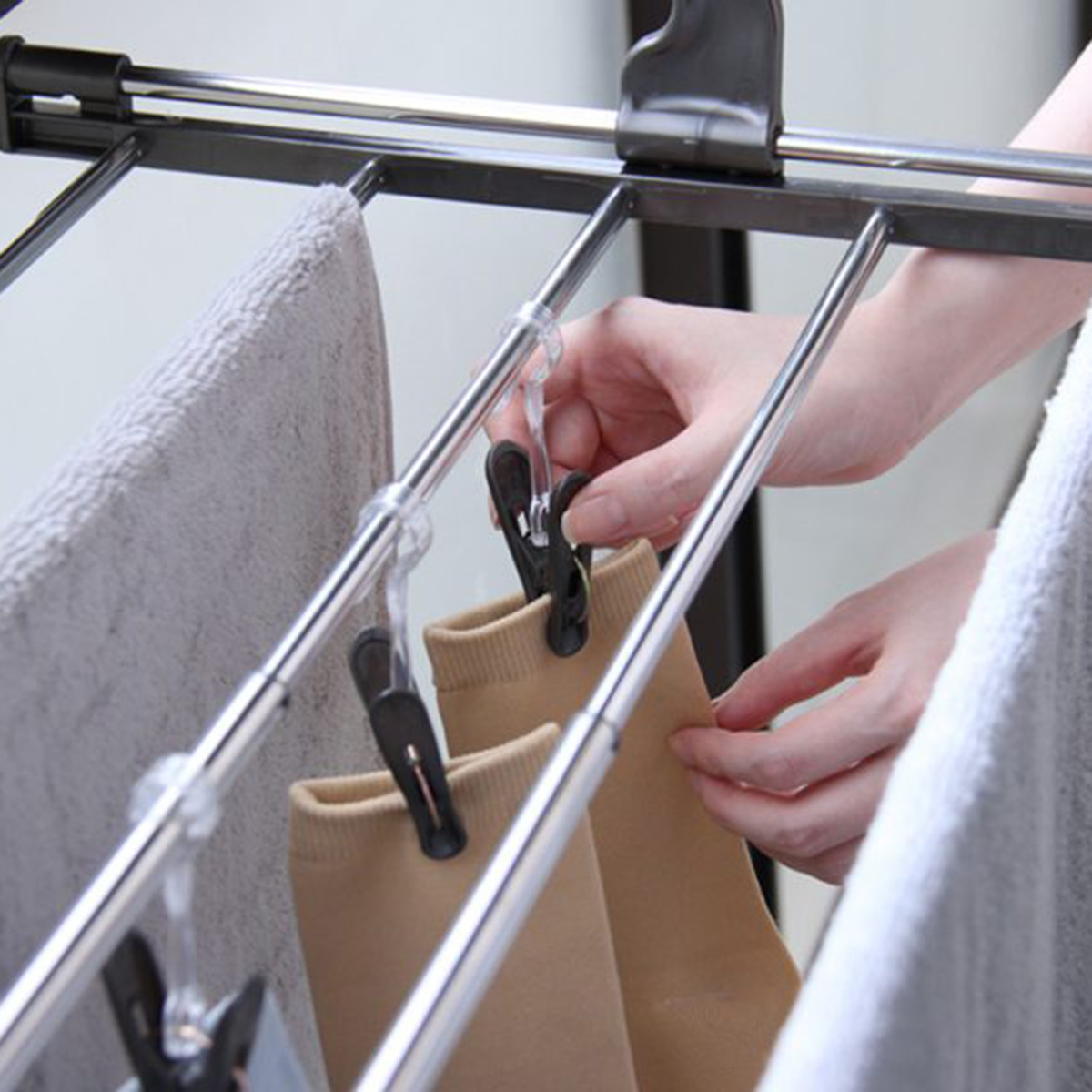 日本AISEN 10個 安裝夾 / 衣夾 -洗衣架適用 -LK487