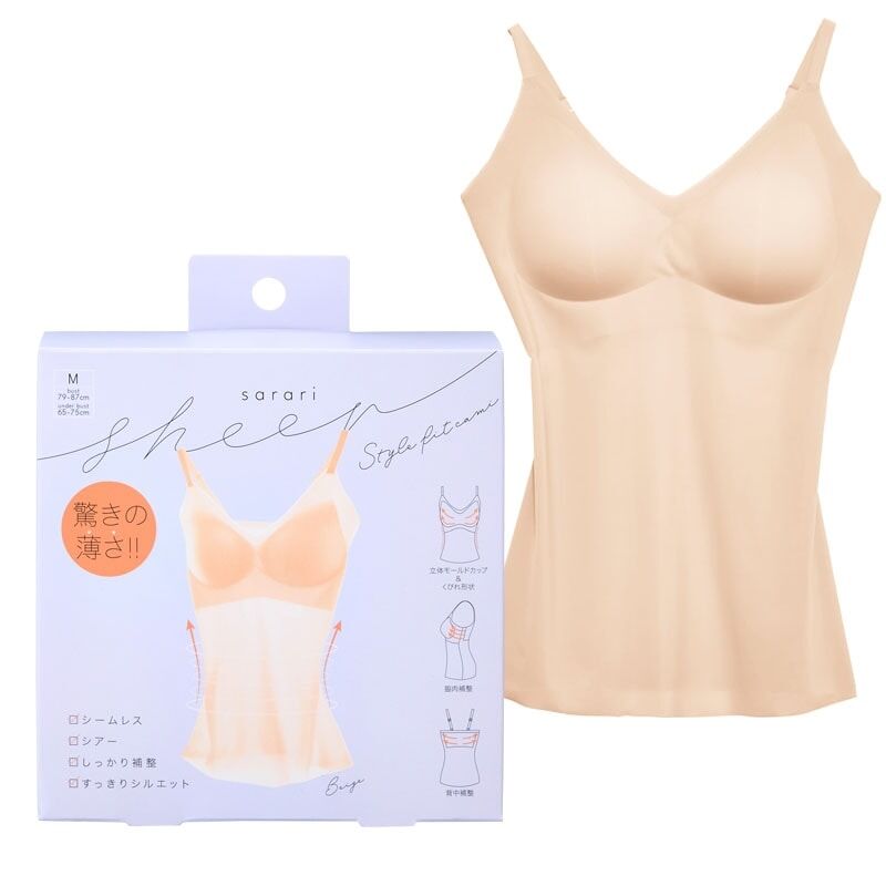 [連線] sarari 清透合身吊帶背心 米色