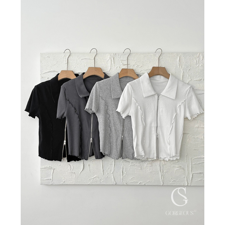 A141「⿇糬羅紋⾞線雙拉外套」