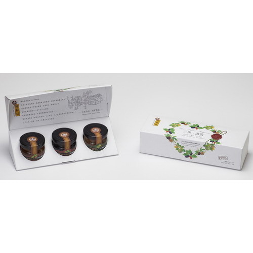 陳稼莊｜小果醬3入禮盒（桑椹果醬50g+百香果果醬50g+有機桑椹草莓果粒醬50g）