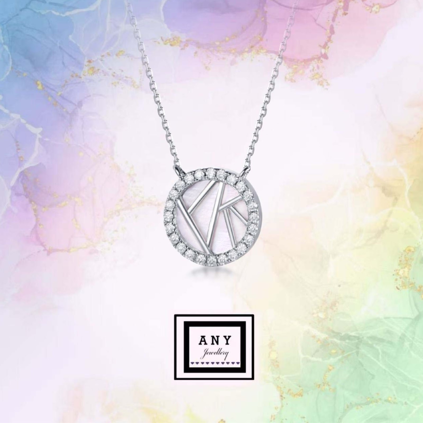 XP036 N2976 粉紅色貝母 Traces of Light Necklace（莫桑）