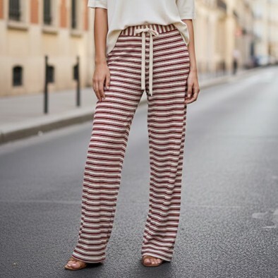 1SO0403-033 [SUNNY STUDIO] Stripe Trousers Rouge #56033 (EU)